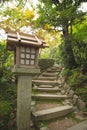 Japanese wooden lantern Royalty Free Stock Photo