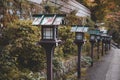 Japanese wooden lantern Royalty Free Stock Photo