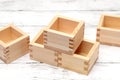 Japanese wooden masu box