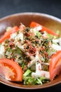 Japanese yam and dried young sardines salad