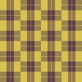 Japanese Yellow Plaid Vector Seamless Pattern