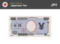 Japanese Yen banknone 1000 JPY Royalty Free Stock Photo