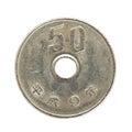 50 japanese yen coin Royalty Free Stock Photo