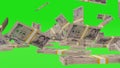 5000 Japanese yen money composition. Financial background. Many banknotes and wads of money. Cash. 3D render.