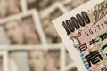 Japanese yen notes. Money from Japan Royalty Free Stock Photo
