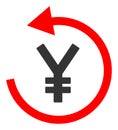 Japanese Yen Refund Vector Icon Illustration Royalty Free Stock Photo