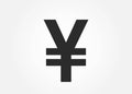 Japanese yen sign. finance infographic design element