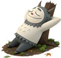 Japanese yokai character, blending folklore and captivating cartoon design.