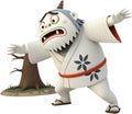 Japanese yokai character, blending folklore and captivating cartoon design.
