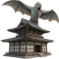 Japanese yokai character, blending folklore and captivating cartoon design.