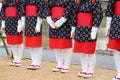 Japanese young girls prepared for planting