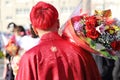 Japanese young men wearing traditional Kimono Royalty Free Stock Photo