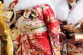 Japanese young women in kimono Royalty Free Stock Photo