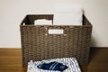 Japanese Yukata and towel in basket