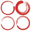 Japanese Zen Circle Classic Art Logo Hand Drawn Shape Vector Royalty Free Stock Photo