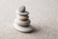 Japanese zen garden meditation stone for concentration and relaxation sand and rock for harmony and balance in pure simplicity - m