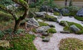 Japanese zen garden meditation stones Royalty Free Stock Photo