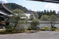 Japanese zen garden in Nanjenji temple, Kyoto Royalty Free Stock Photo