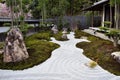 Japanese zen garden, Japanese rock garden at Hasedera Temple, Hase-dera, Kamakura, Japan Royalty Free Stock Photo