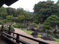 Japanese zen rock garden at Daigo-ji temple, Kyoto