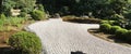 Japanese zen rock garden in Kyoto in summertime