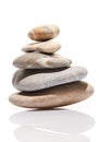 Japanese zen stone garden isolated on white Royalty Free Stock Photo