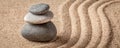 Japanese Zen stone garden Royalty Free Stock Photo