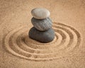 Japanese Zen stone garden Royalty Free Stock Photo