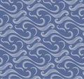 Japanese Zigzag Curl Wave Vector Seamless Pattern Royalty Free Stock Photo