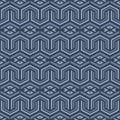 Japanese Zigzag Diamond Mesh Vector Seamless Pattern