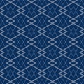Japanese Zigzag Diamond Net Vector Seamless Pattern