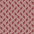 Japanese Zigzag Leaf Stripe Vector Seamless Pattern