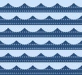 Japanese Zigzag Wave Line Vector Seamless Pattern