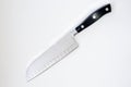 A japanise Santoku Knife.  on white with clipping path Royalty Free Stock Photo