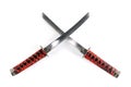 Japannese Tanto swords set Royalty Free Stock Photo