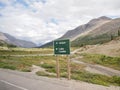 Japser - Lake Luise - signpost in the middle of nowhere ,USA Royalty Free Stock Photo