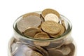 Jar of Australian Coins Royalty Free Stock Photo