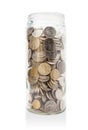 Jar of Australian coins Royalty Free Stock Photo