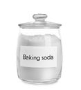 Jar with baking soda Royalty Free Stock Photo