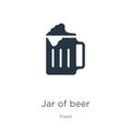 Jar of beer icon vector. Trendy flat jar of beer icon from food collection isolated on white background. Vector illustration can Royalty Free Stock Photo
