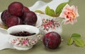 Jar and Bowl Of Fine Bone China. Traditional