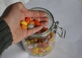 Jar with candy sweets Royalty Free Stock Photo