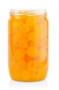 Jar with cocktail cherries