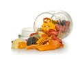 Jar of colourful Pasta Royalty Free Stock Photo