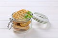 Jar of crispy rusks Royalty Free Stock Photo