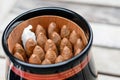 A jar of Cuban pyramid cigars Royalty Free Stock Photo