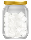 A jar of cube sugar