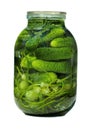 Jar with cucumbers Royalty Free Stock Photo