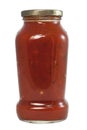 Jar of Dark Red Spaghetti Sauce Royalty Free Stock Photo