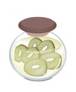 A Jar of Delicious Preserved Fresh Kiwi